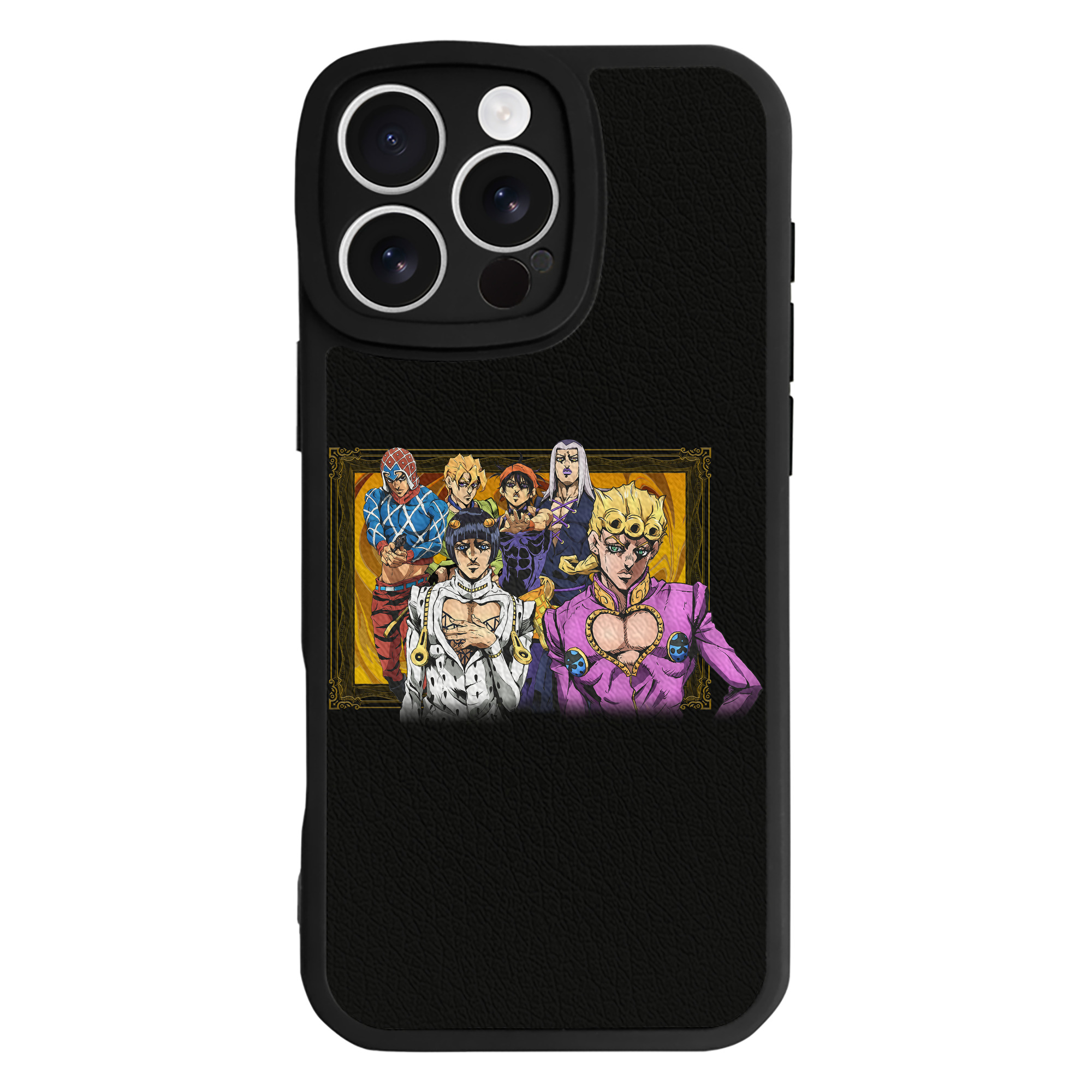 （画像用） ジョジョの奇妙な冒険 ジョルノ?ジョバァーナ JoJo's Bizarre Adventure Giorno Giovanna 【iPhone 16シリーズ対応】シリコンスマホケース（レザー調） 材質：シリコン